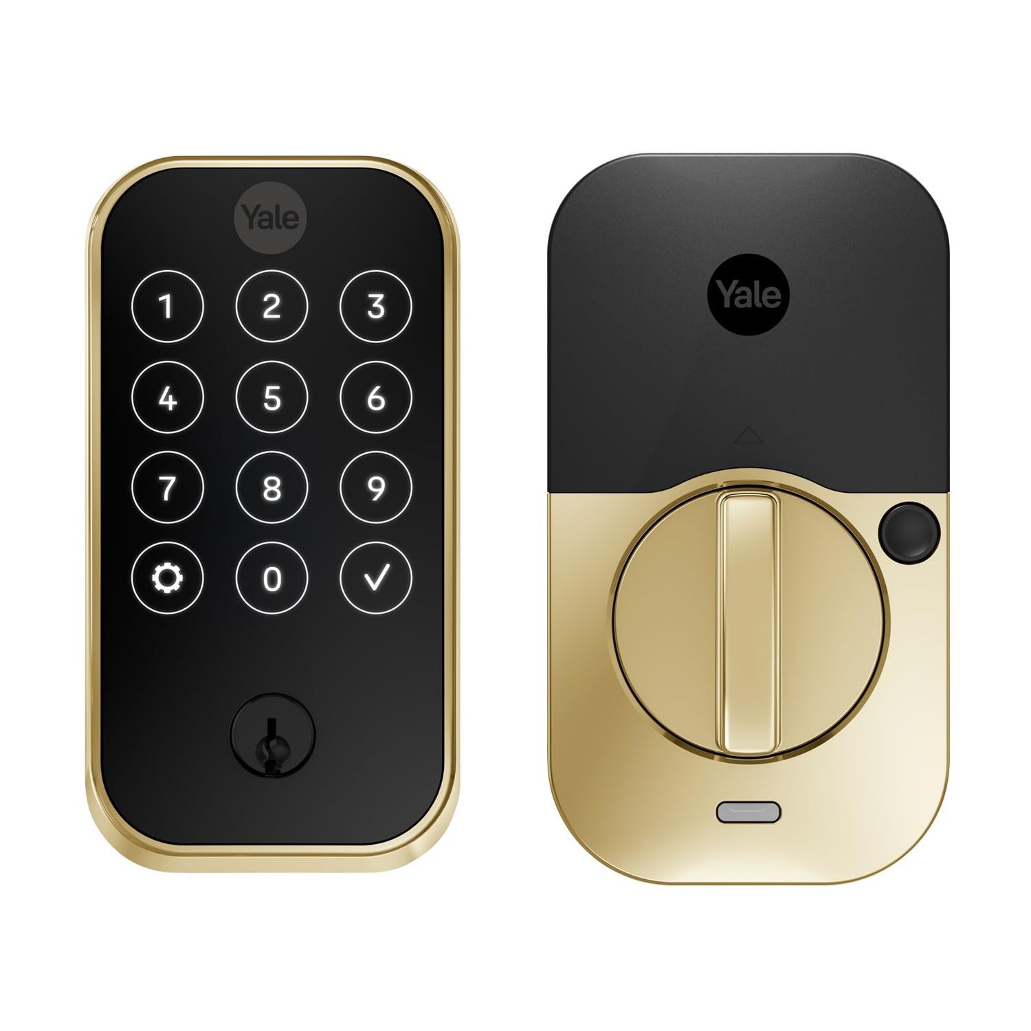 Yale Assure Lock 2 Deadbolt, Lifetime Brass Key-Free Smart with Bluetooth Connected Touchscreen Keypad for Code Entry (No Wi-Fi), YRD-BLE-P05