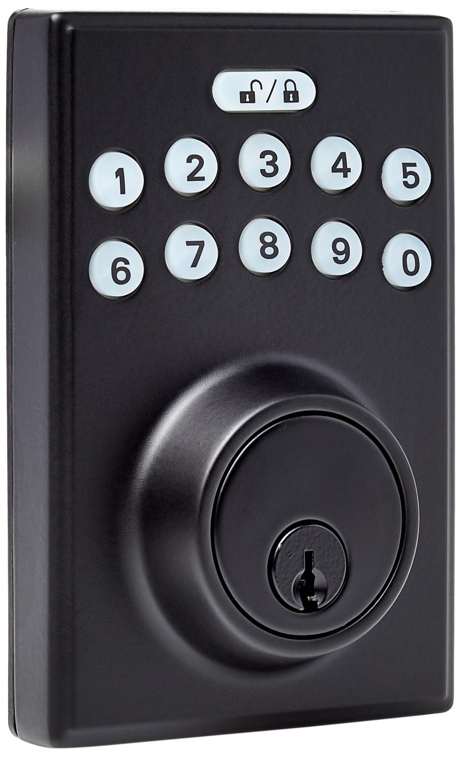 Amazon Basics Electronic Keypad Deadbolt Door Lock with Touch-Control Keyless Easy Installation, Auto Lock, Keyed Entry Option, Contemporary