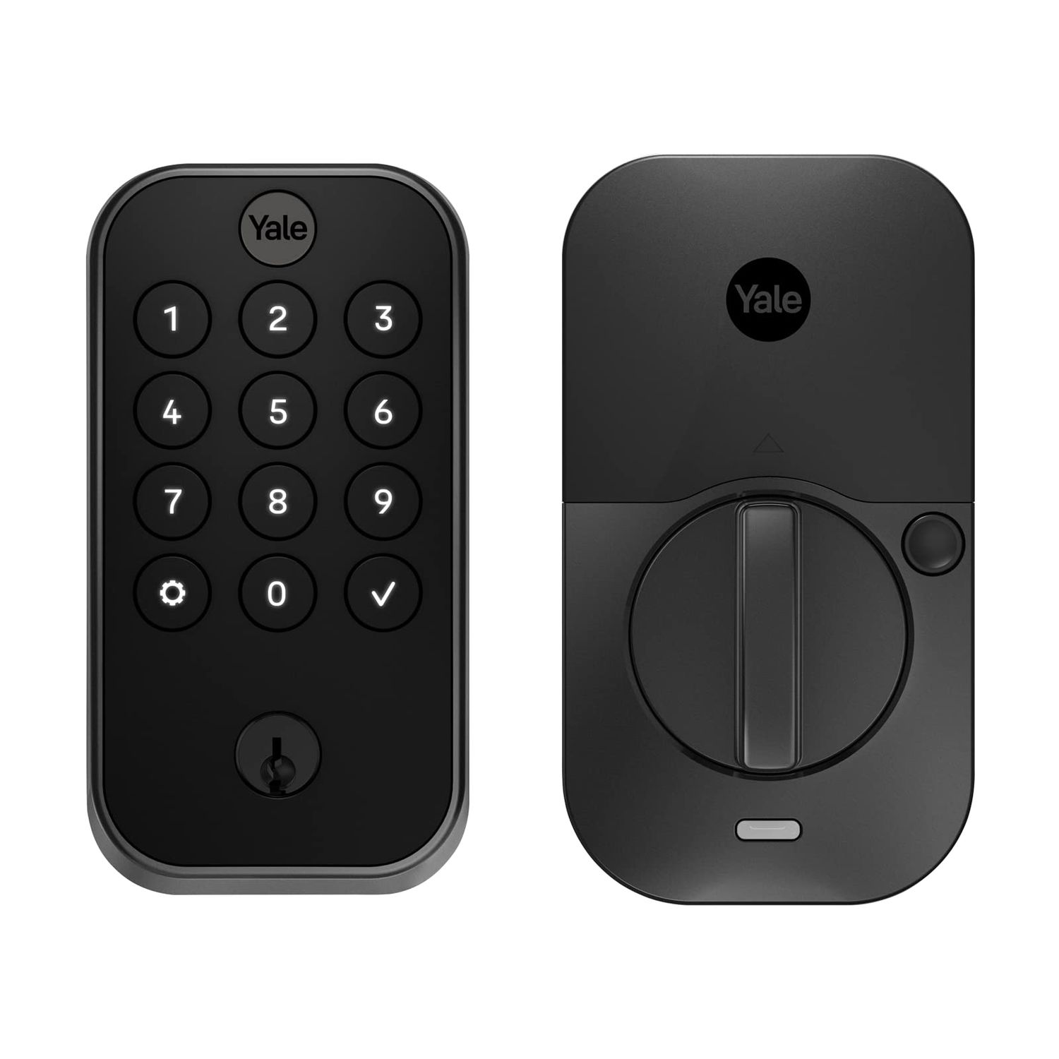 Yale Assure Lock 2 Deadbolt, Black Suede Keypad Code Door with Z-Wave and Back-Up Key for Front or Back Entry Door, YRD-ZW2-BSP