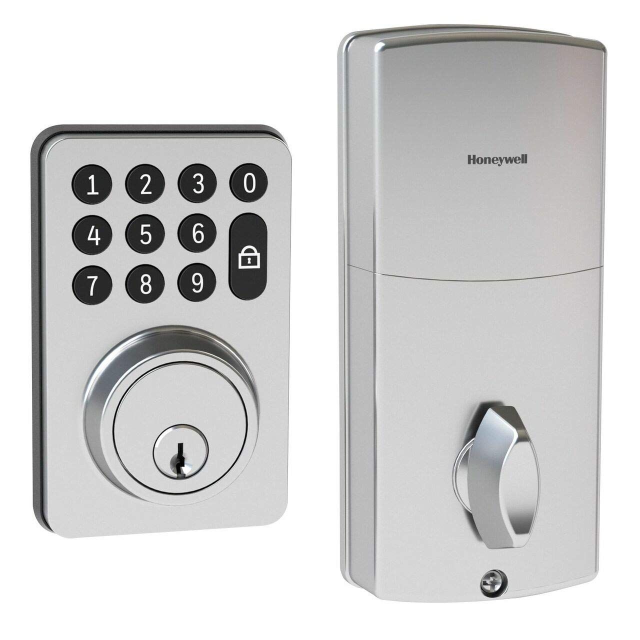 Honeywell Digital Deadbolt with Electronic Keypad, Satin Nickel,
