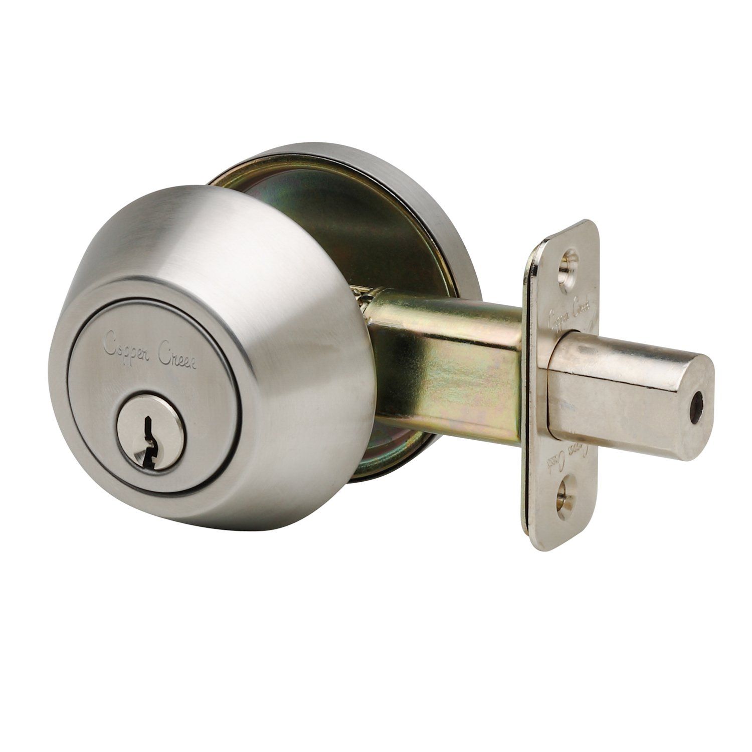 Copper Creek DBSS Single Cylinder Deadbolt, Standard Size, Satin Stainless