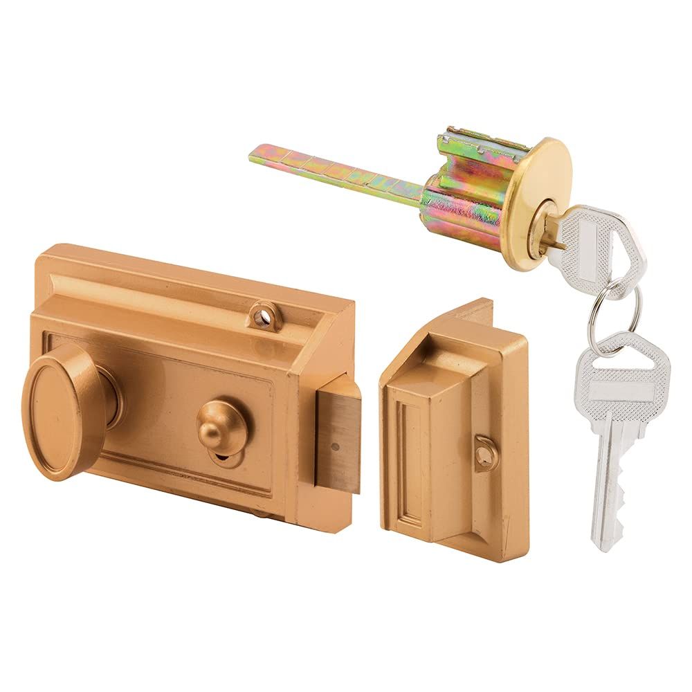 Prime-Line U /8 in. Brass Plated Diecast Cam Lock, Yale Keyway (Single Pack)