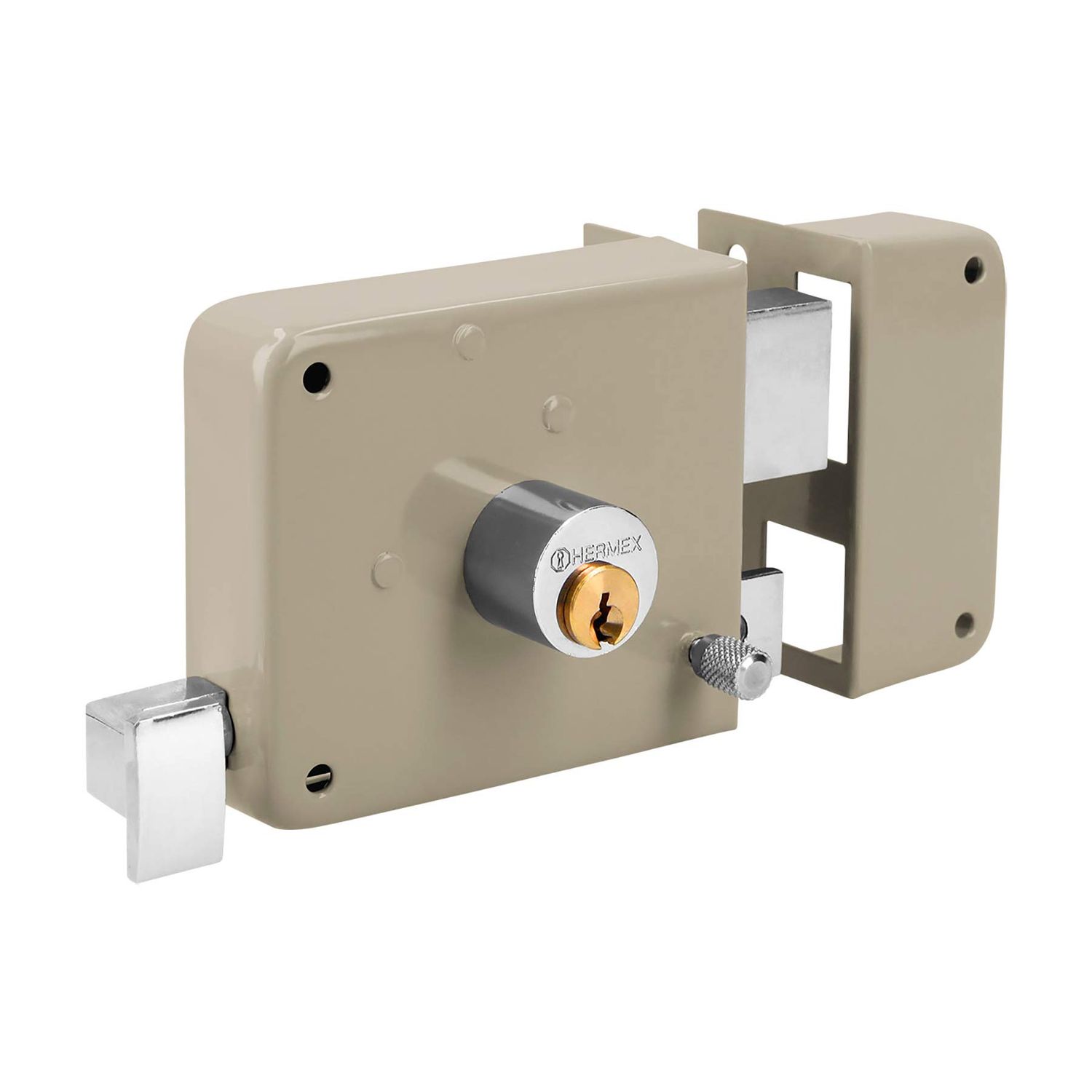 Truper / CS-70DB - Right Rim, Deadbolt Rim Door Lock Set, Standard Key