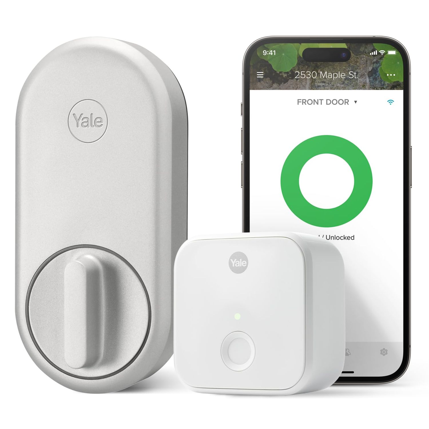Yale Approach Smart Wi-Fi Deadbolt Retrofit Lock, Unlimited Virtual Keys, App Remote Control, Keyless Entry - Silver