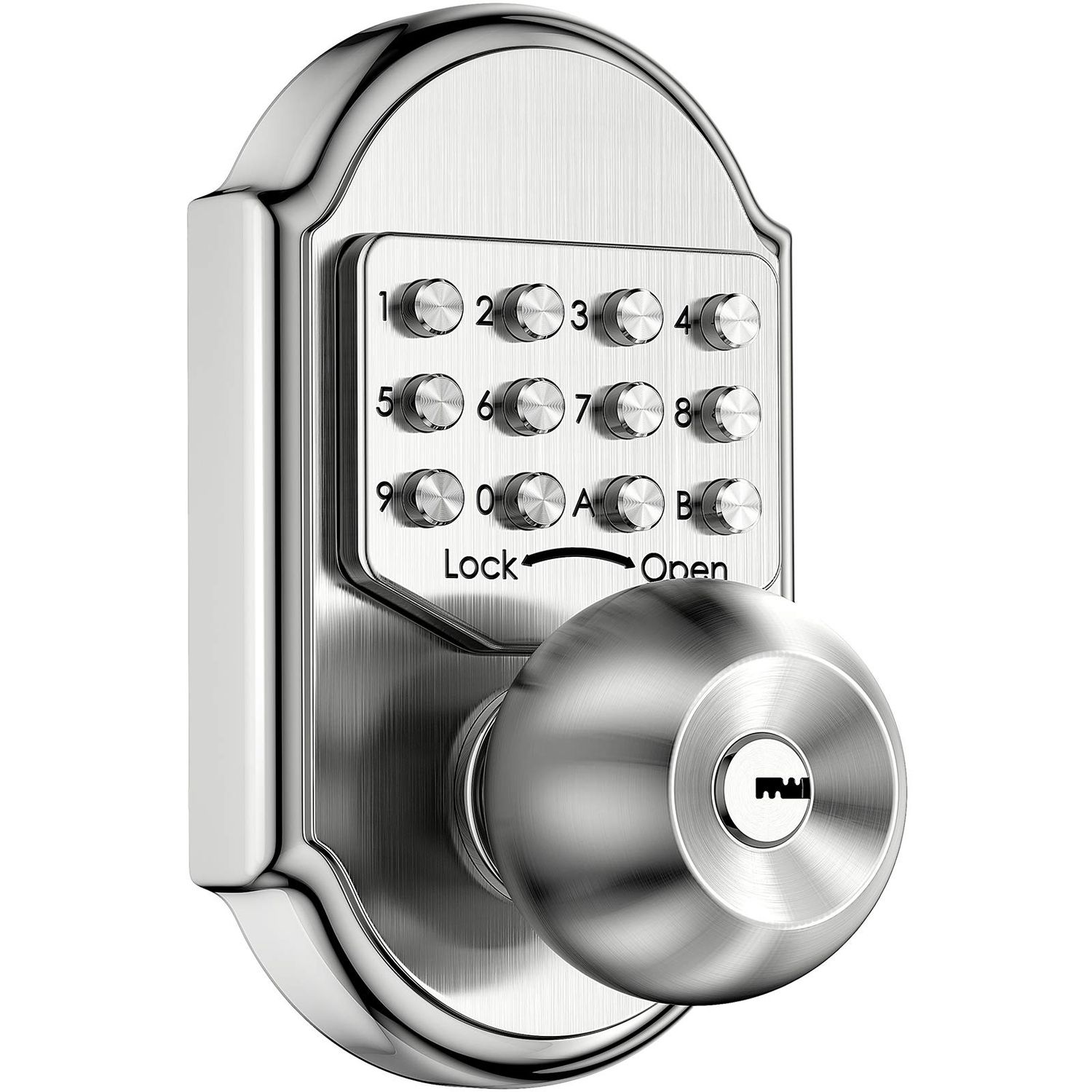 Bravex Keyless Entry Keypad Deadbolt Door Lock Stainless Steel Sabbath fully mechanical design Shabbos Lock- No Risk of Low Power