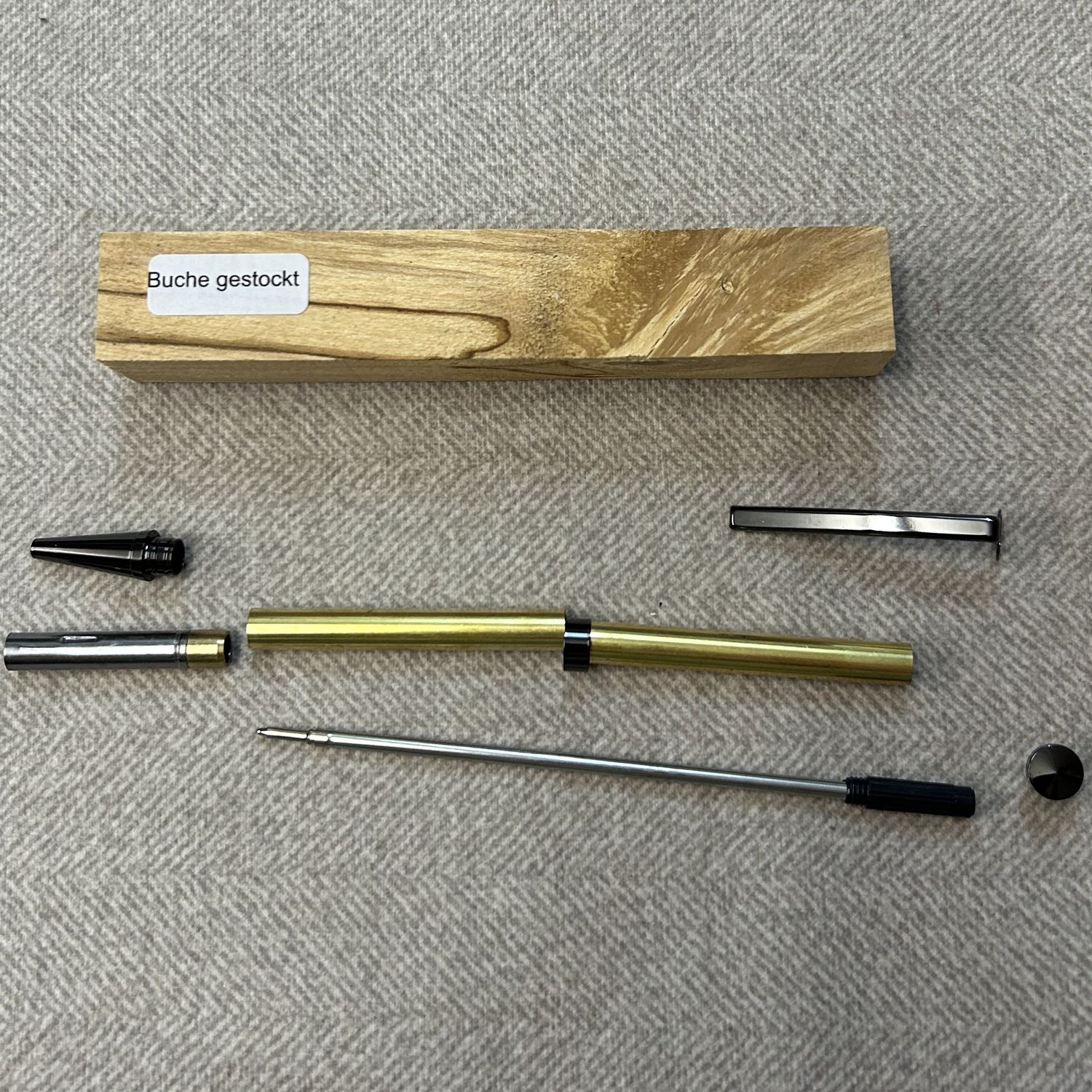 Penblank Buche gestockt mit Bausatz Slimline Schwarz