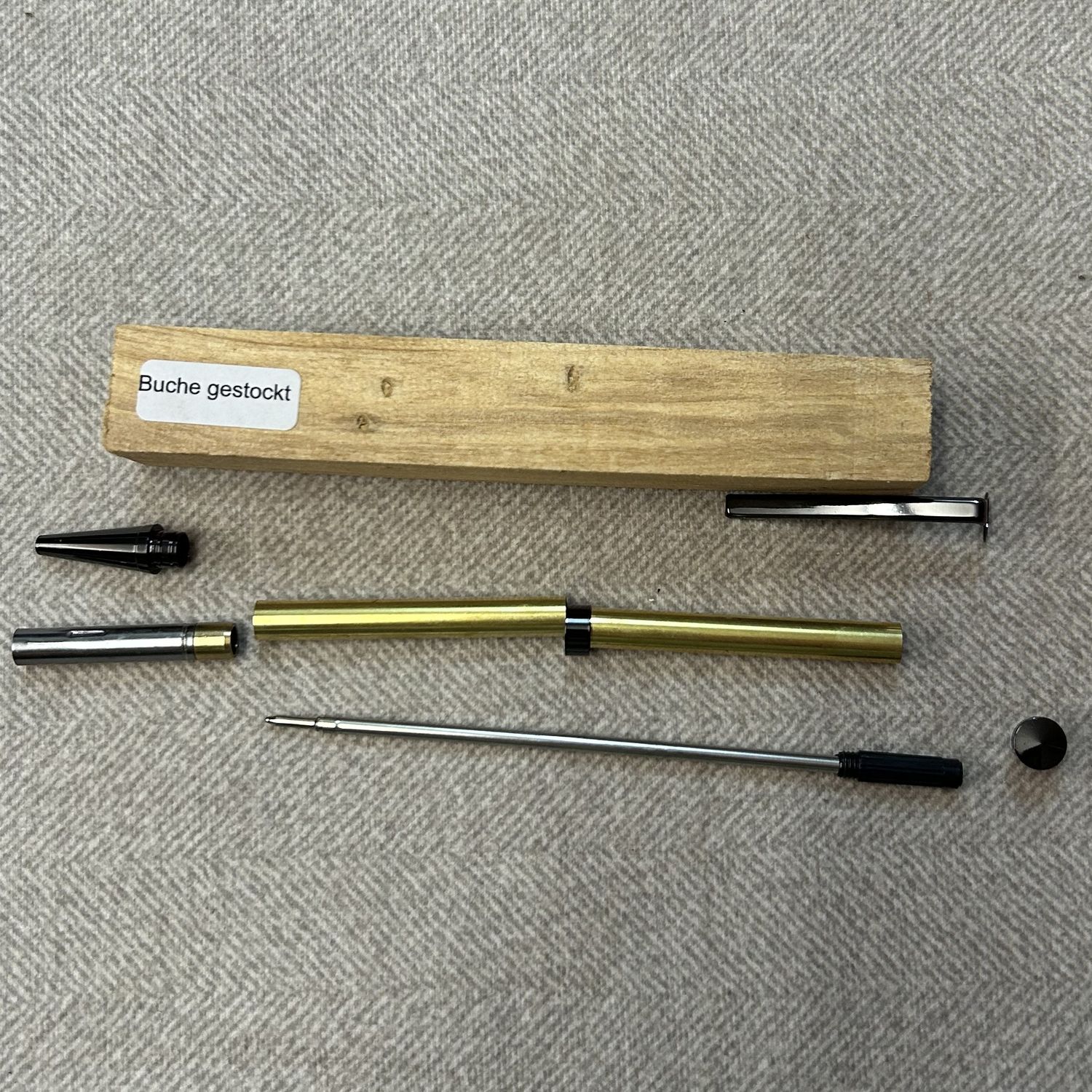 Penblank Buche gestockt mit Bausatz Slimline Schwarz
