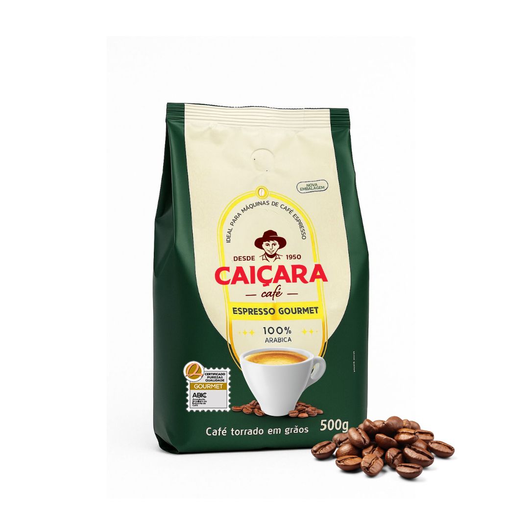 Caiçara Espresso Gourmet Whole Bean Coffee — 500 g = 17.6 oz