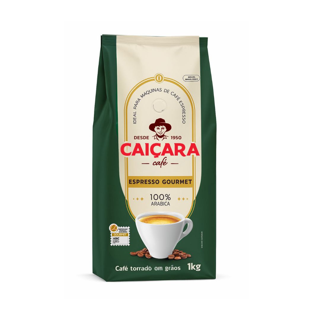 Caiçara Espresso Gourmet Whole Bean Coffee — 1 kg = 2.2 lb