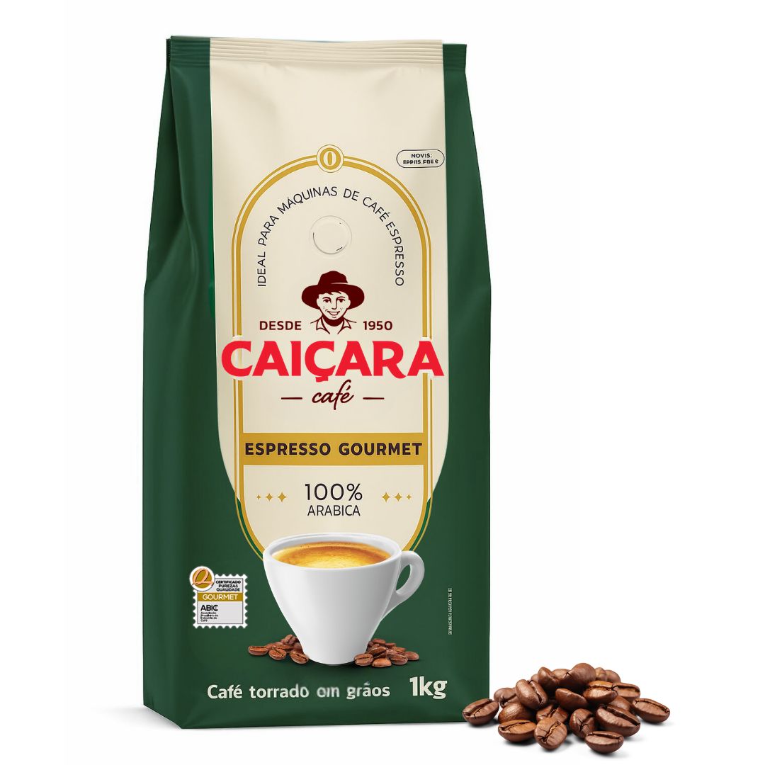 Caiçara Espresso Gourmet Whole Bean Coffee — 1 kg = 2.2 lb