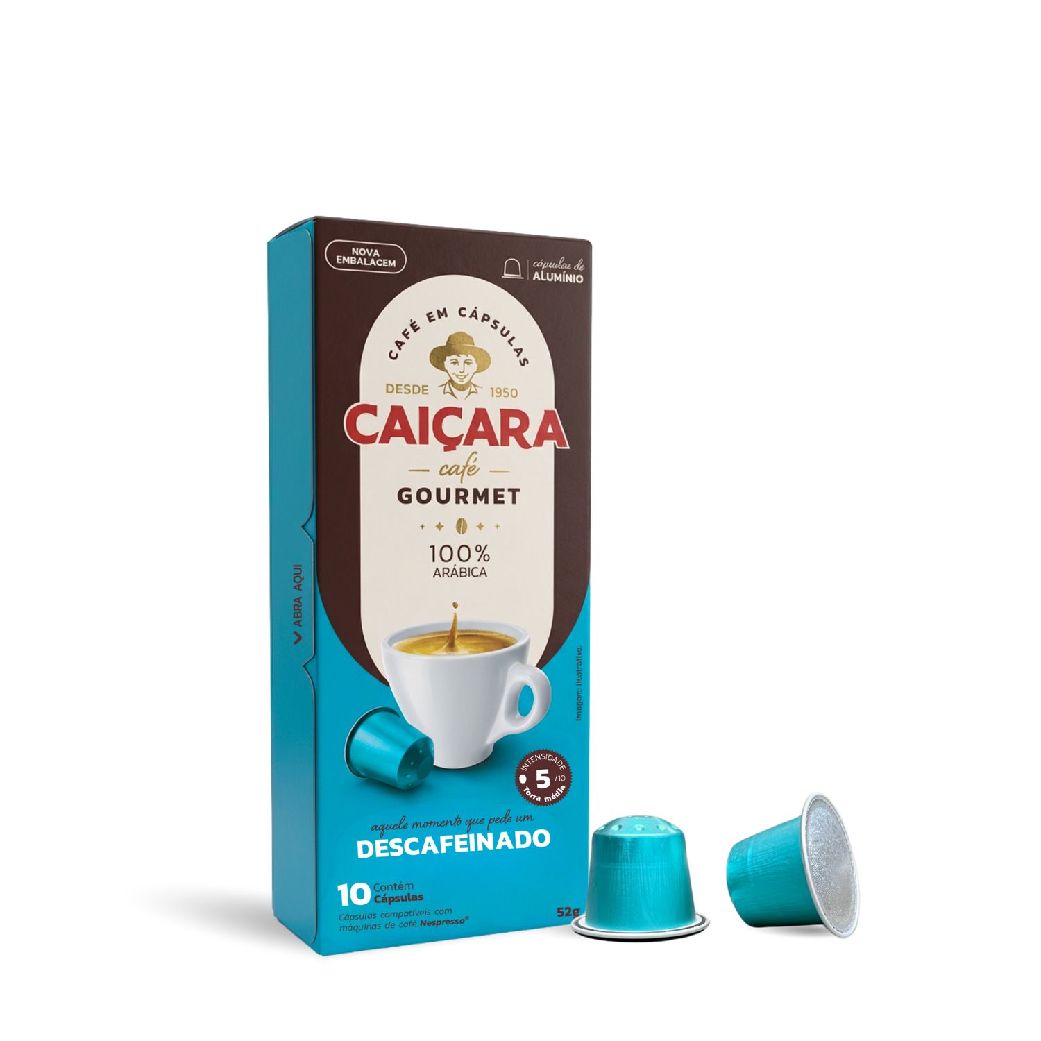 Caiçara Decaffeinated Coffee Capsules – Aluminum 10 Capsules