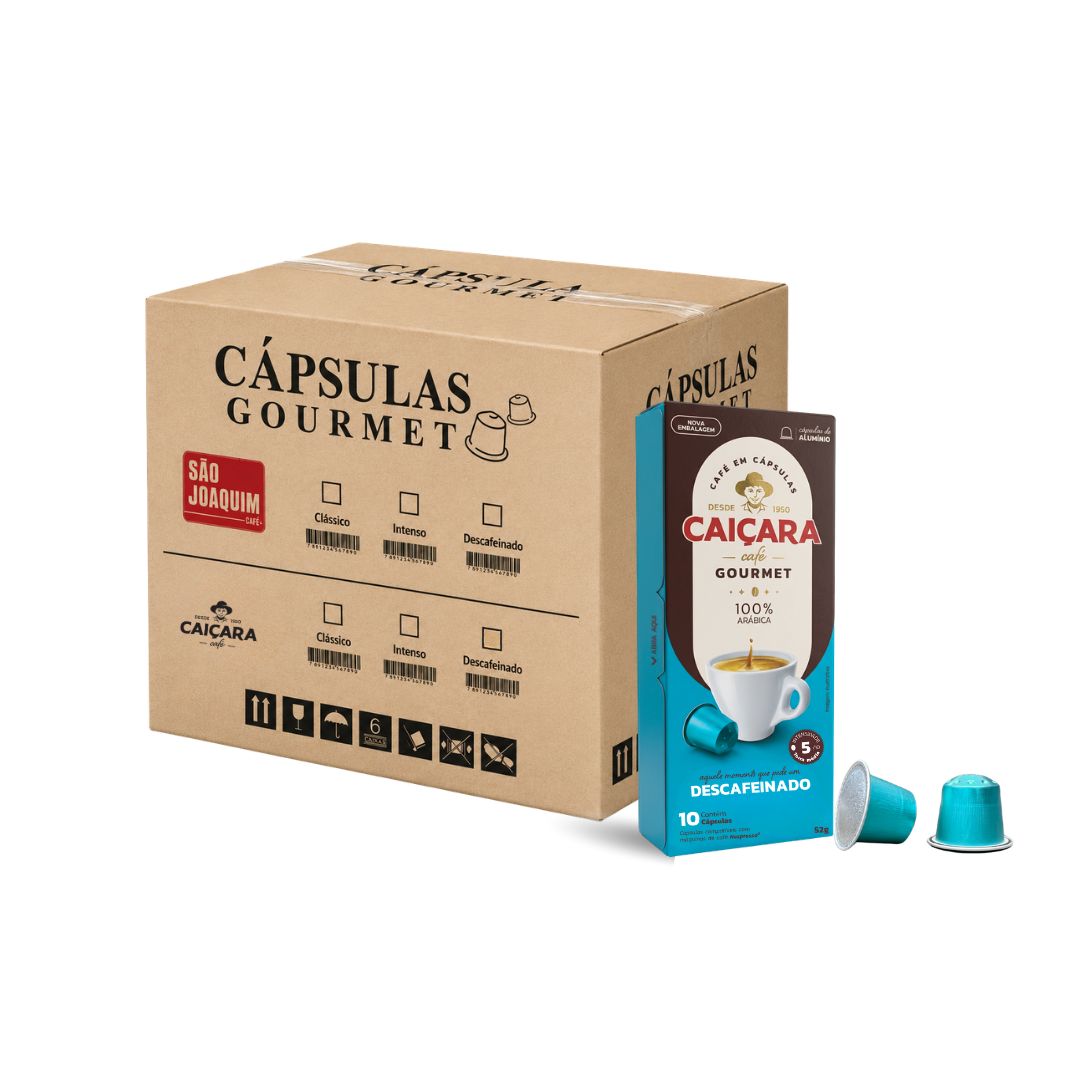 Caiçara Decaffeinated Coffee Capsules –Aluminum – Box with 27 units (270 capsules)