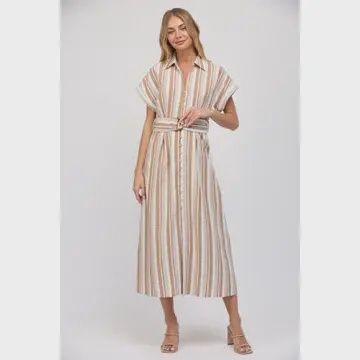 Khaki Tie Midi