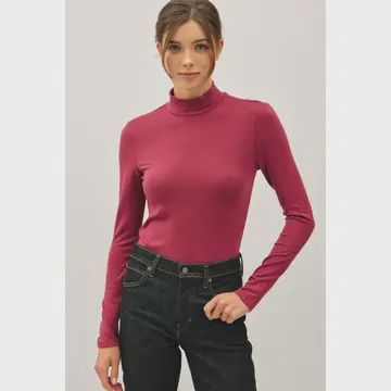 Burgundy Knit Top