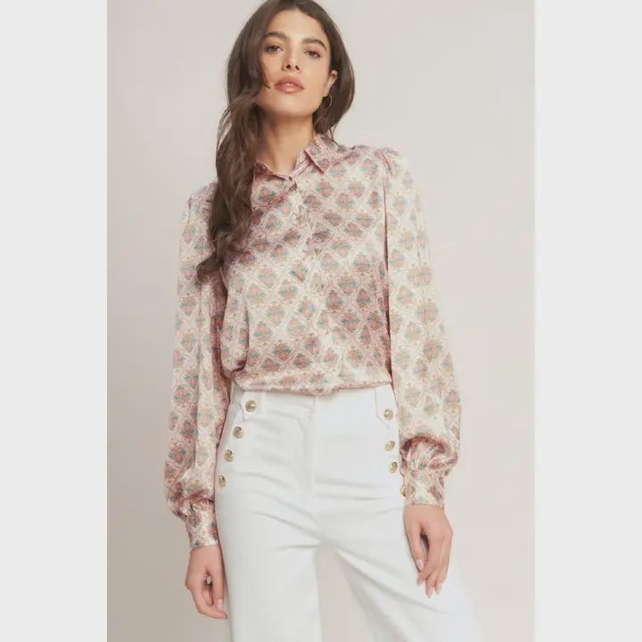 Printed Woven Top