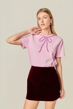 Beaded Bow T-shirt