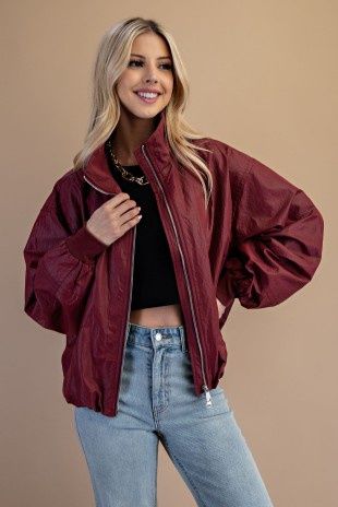 Burgundy Wind Breaker