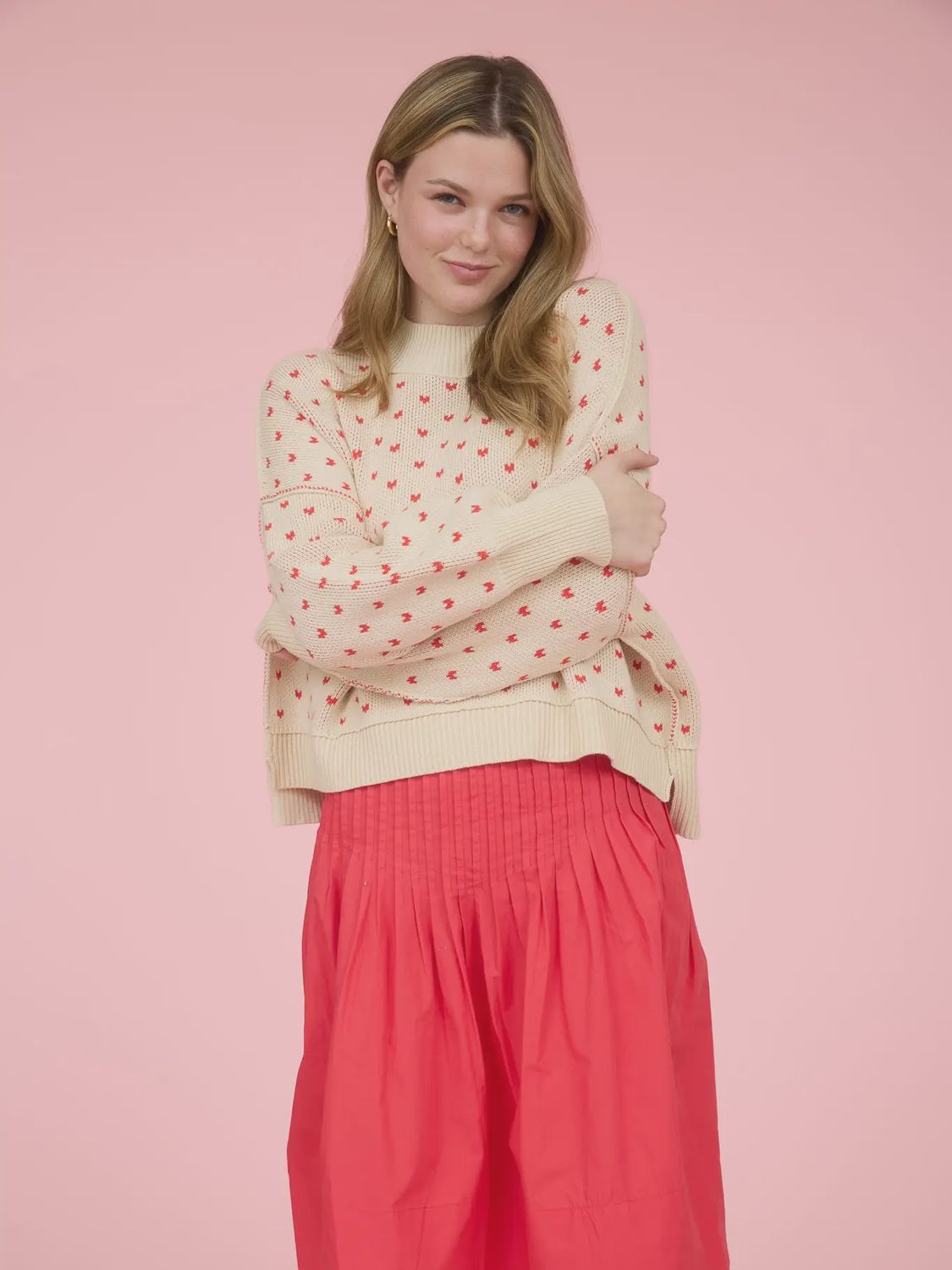 Khaki Heart Pullover