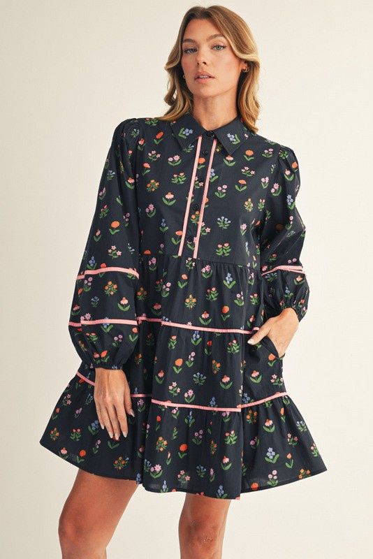Button Down Floral Dress
