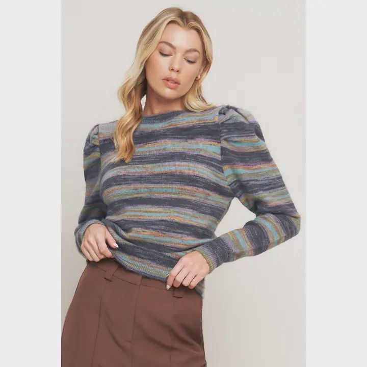 Charcoal Striped Sweater