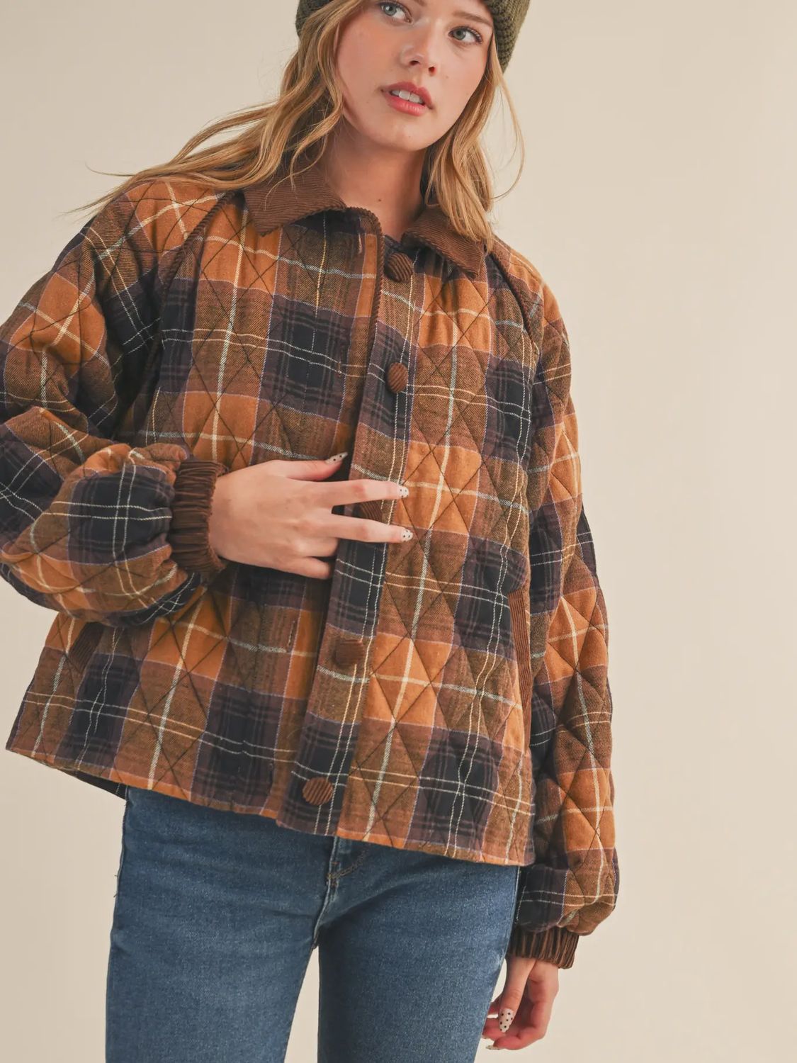 Mustard Plaid Jacket