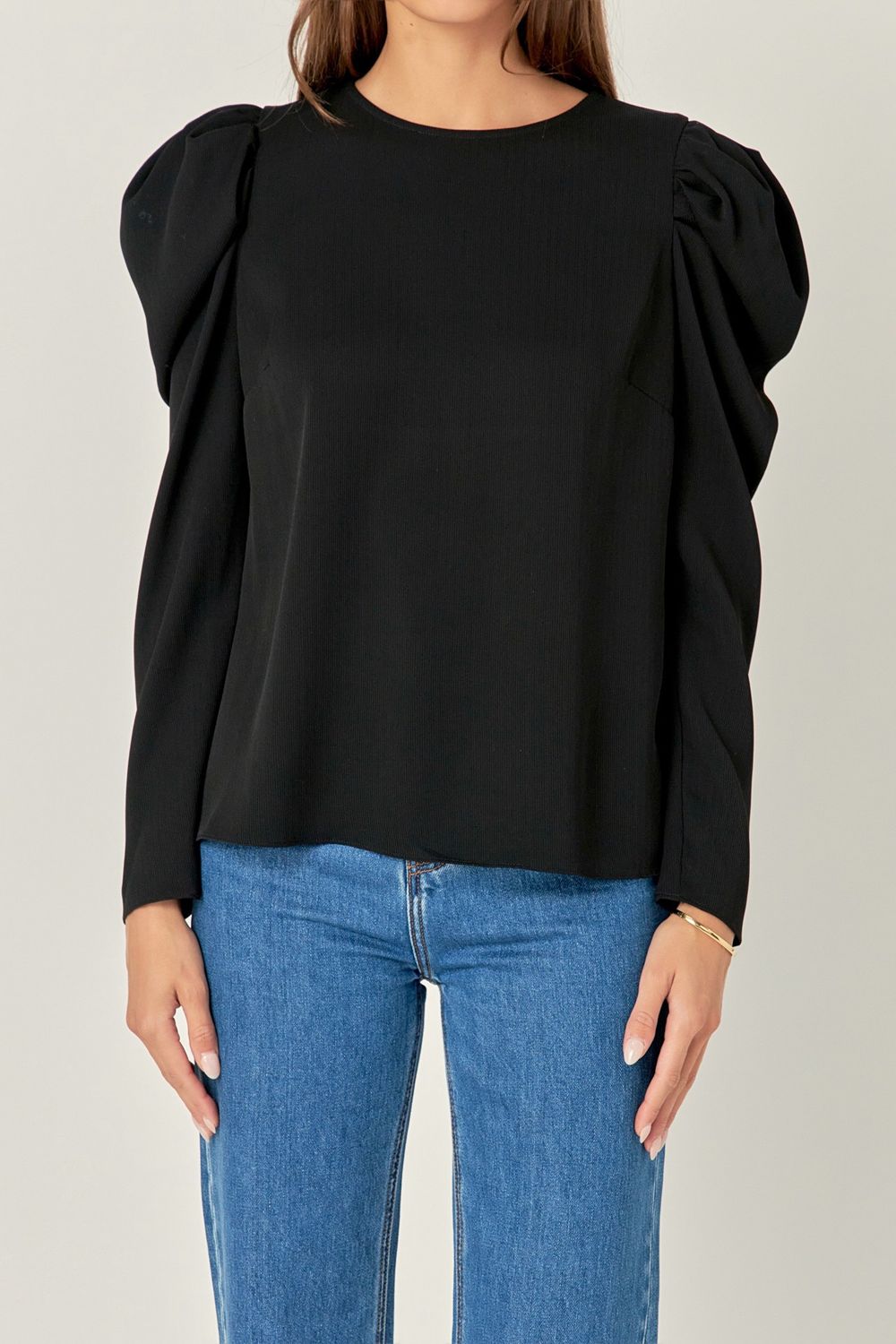 Black Puff Long Sleeve