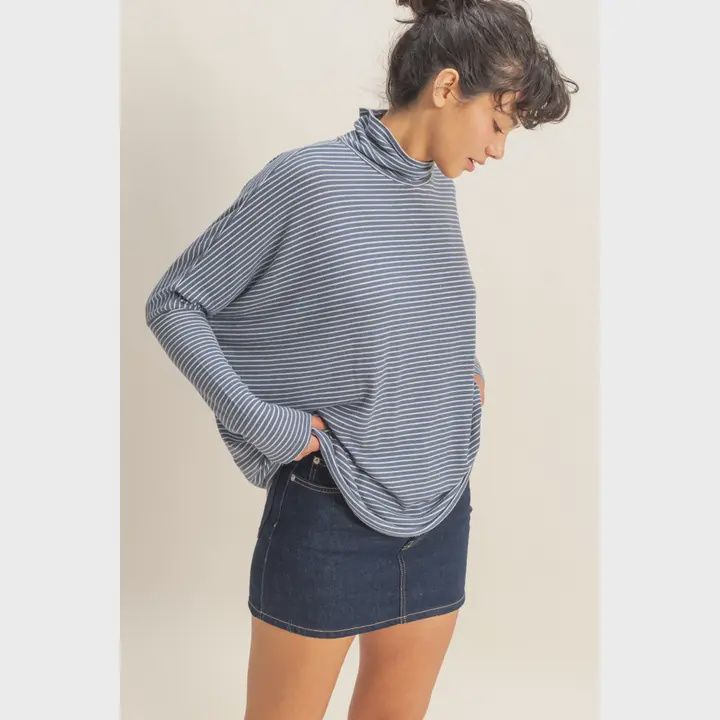 Navy Dolman Shirt