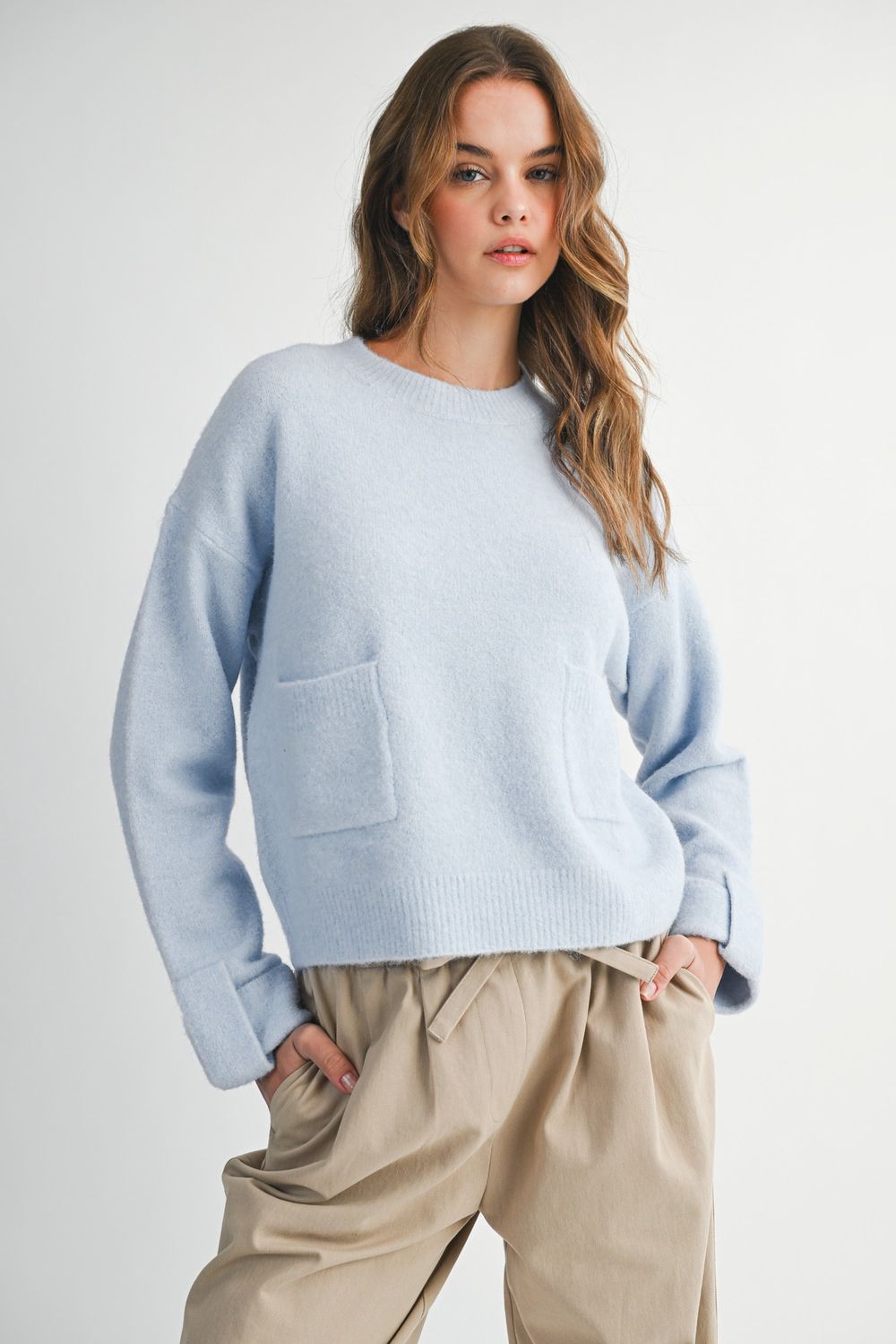 Baby Blue Crew Neck