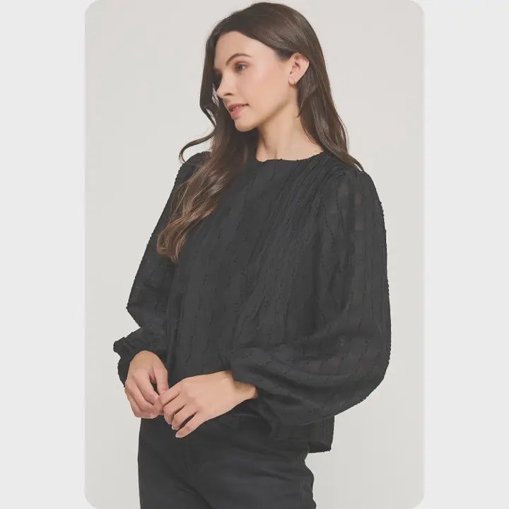 Black Pintuck Sweater