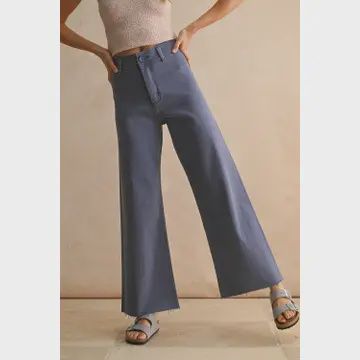 Dusty Blue Wide Leg Denim