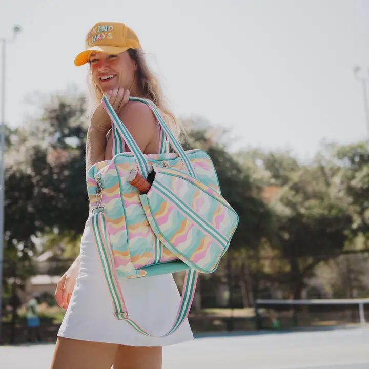 Neon Abstract Pickleball Tote Bag