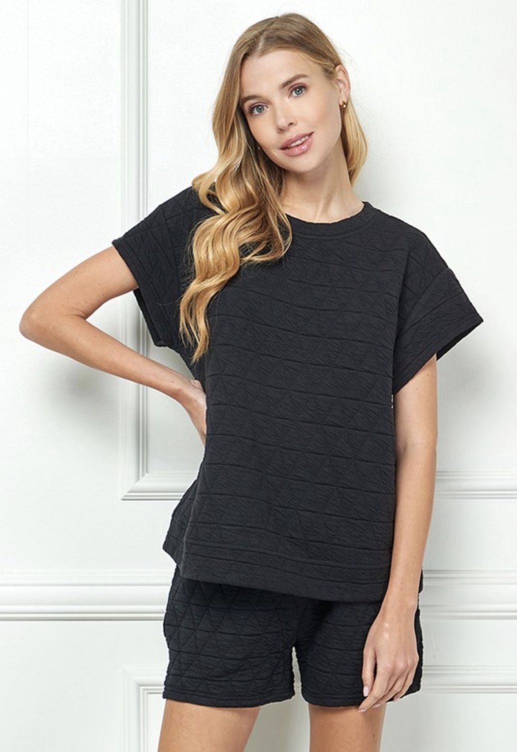 Black Quilted Set