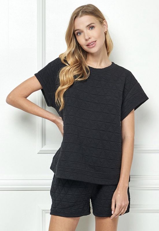 Black Quilted Set