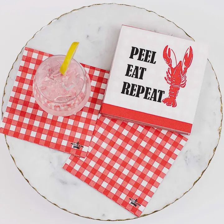 Peel and Eat Cocktail Napkin