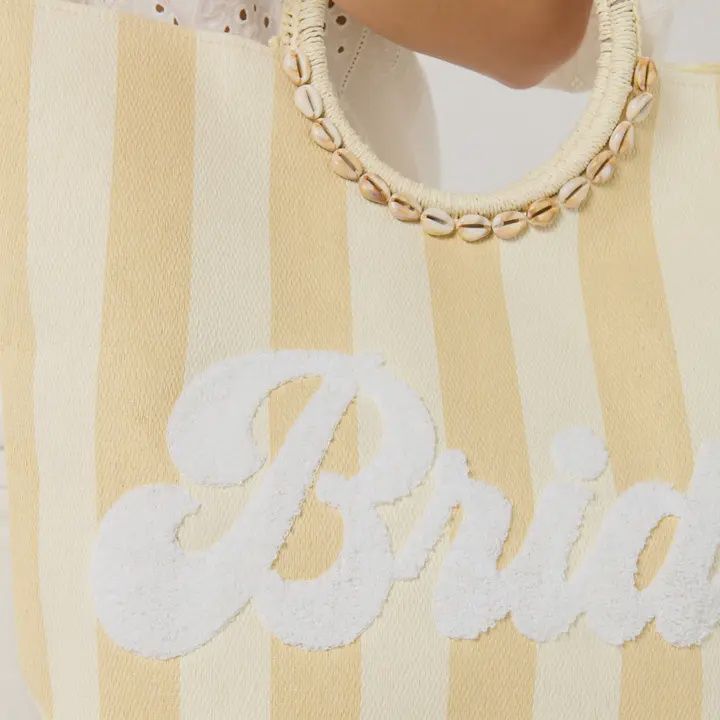 "Bride" Stripe Tote