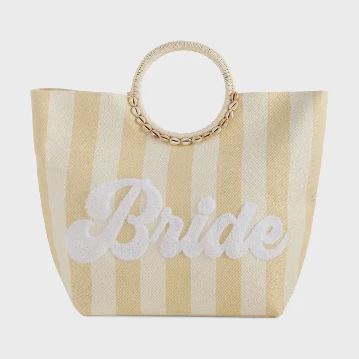 "Bride" Stripe Tote