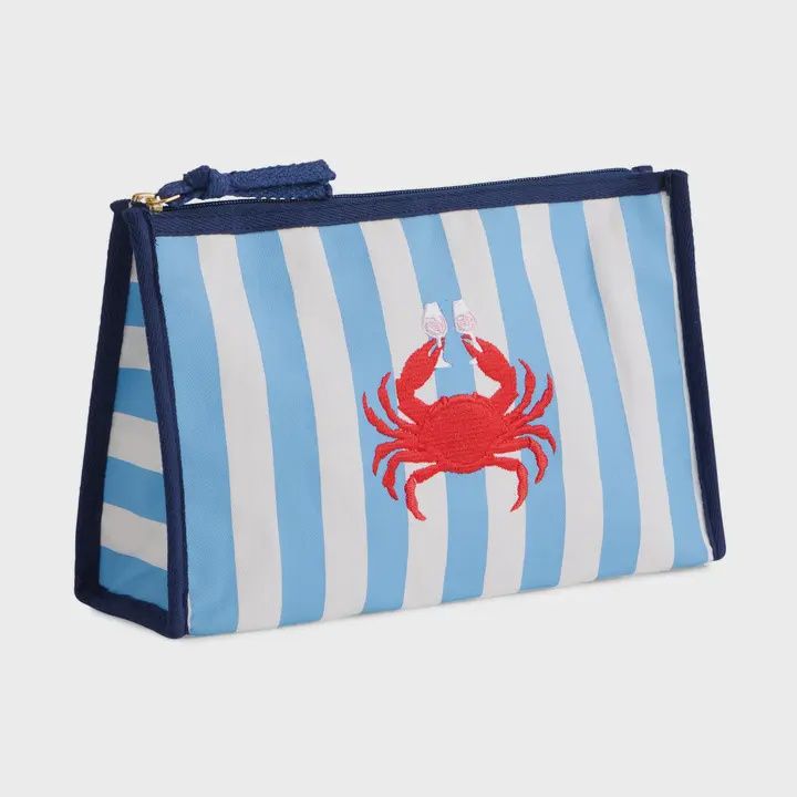 Crab &amp; Rosé Zip Pouch