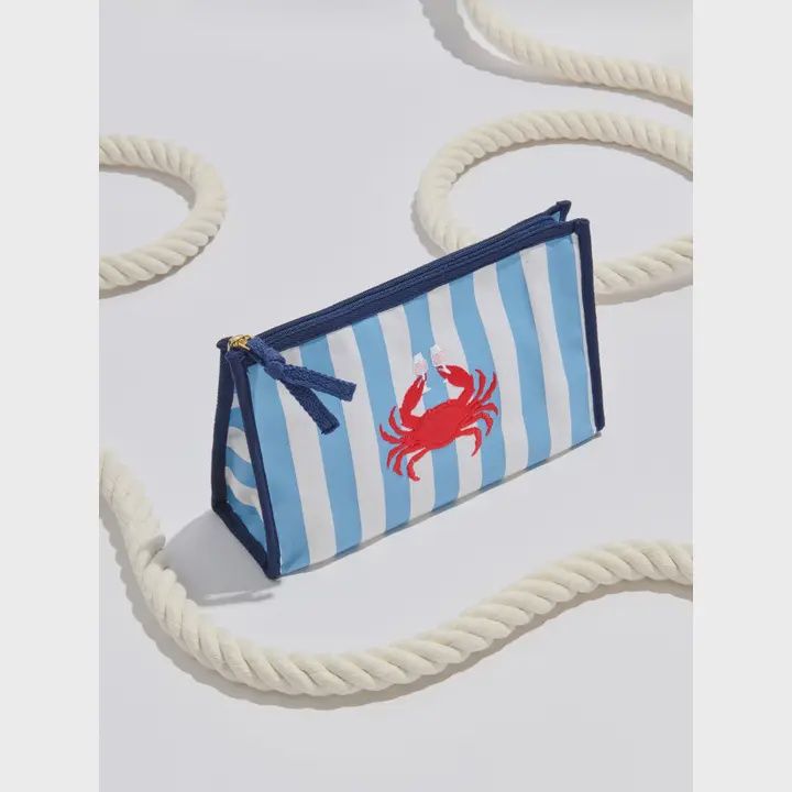 Crab &amp; Rosé Zip Pouch