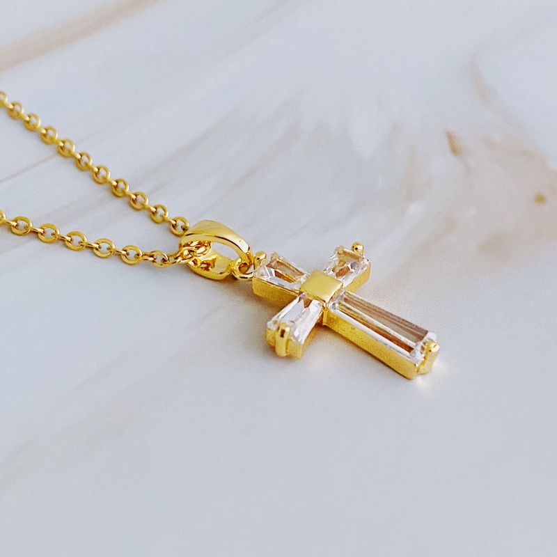 My Dear Crystal Cross Necklace