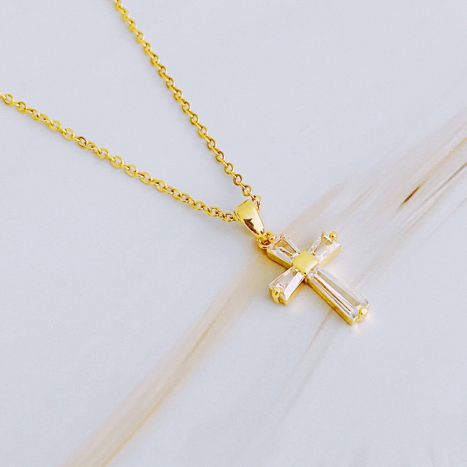 My Dear Crystal Cross Necklace