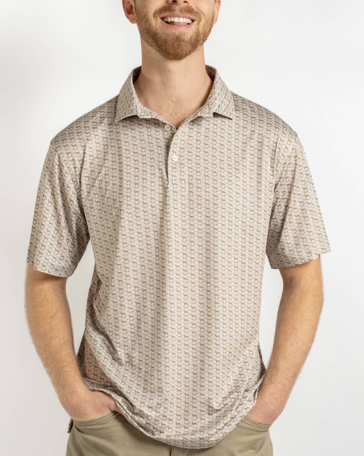 Men's Bird Dog Performance Polo   Tan/Multi    -Asst.