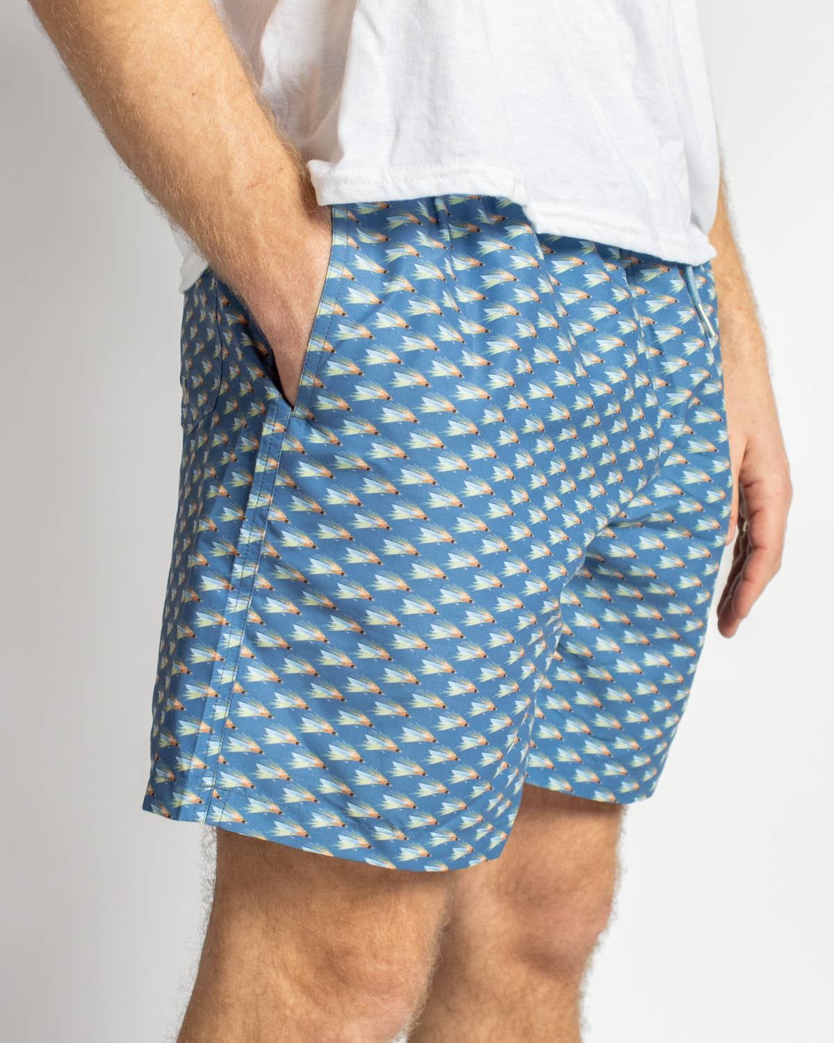 Men's On The Fly Swim Trunks   Blue/Multi   -Asst.