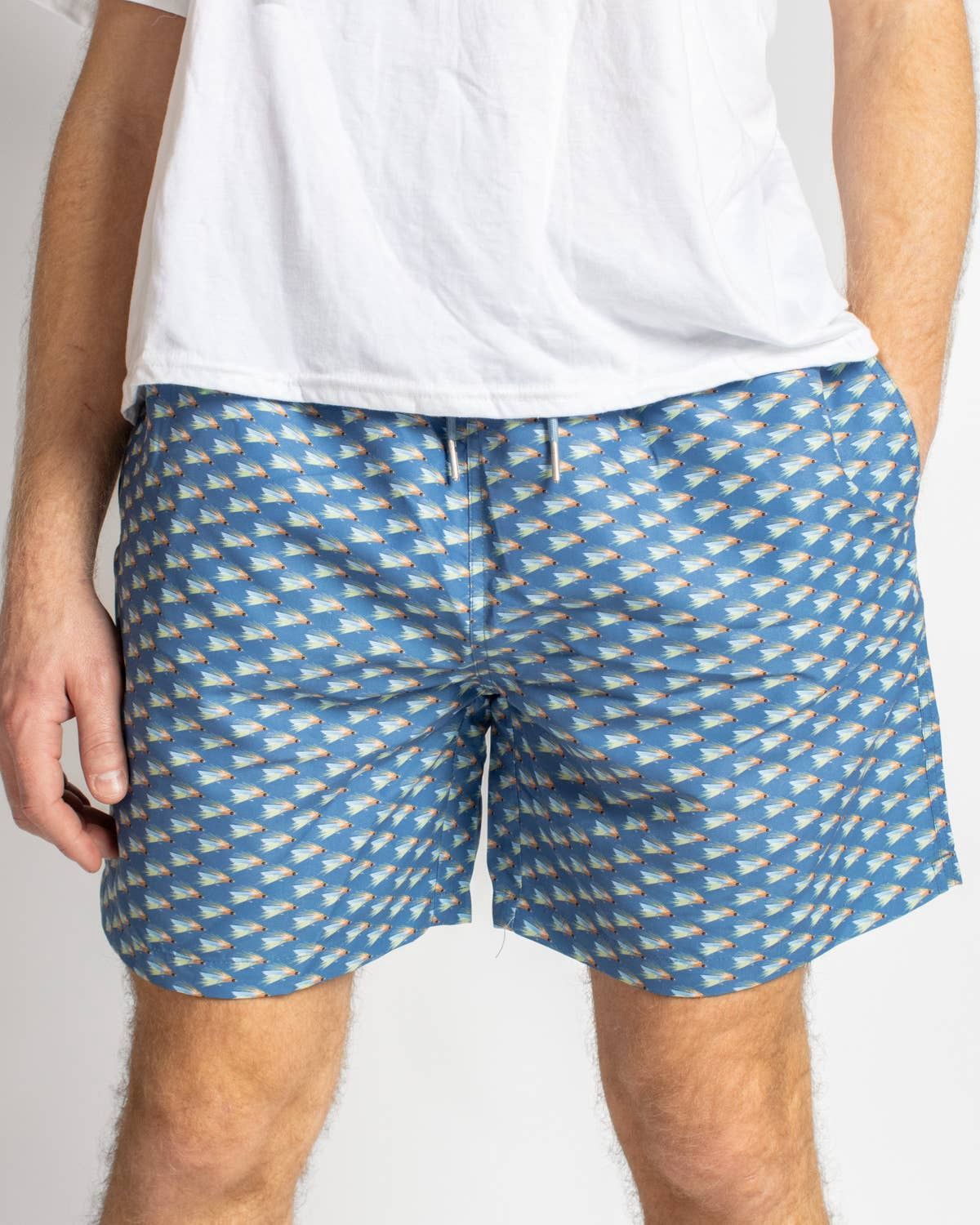 Men's On The Fly Swim Trunks   Blue/Multi   -Asst.