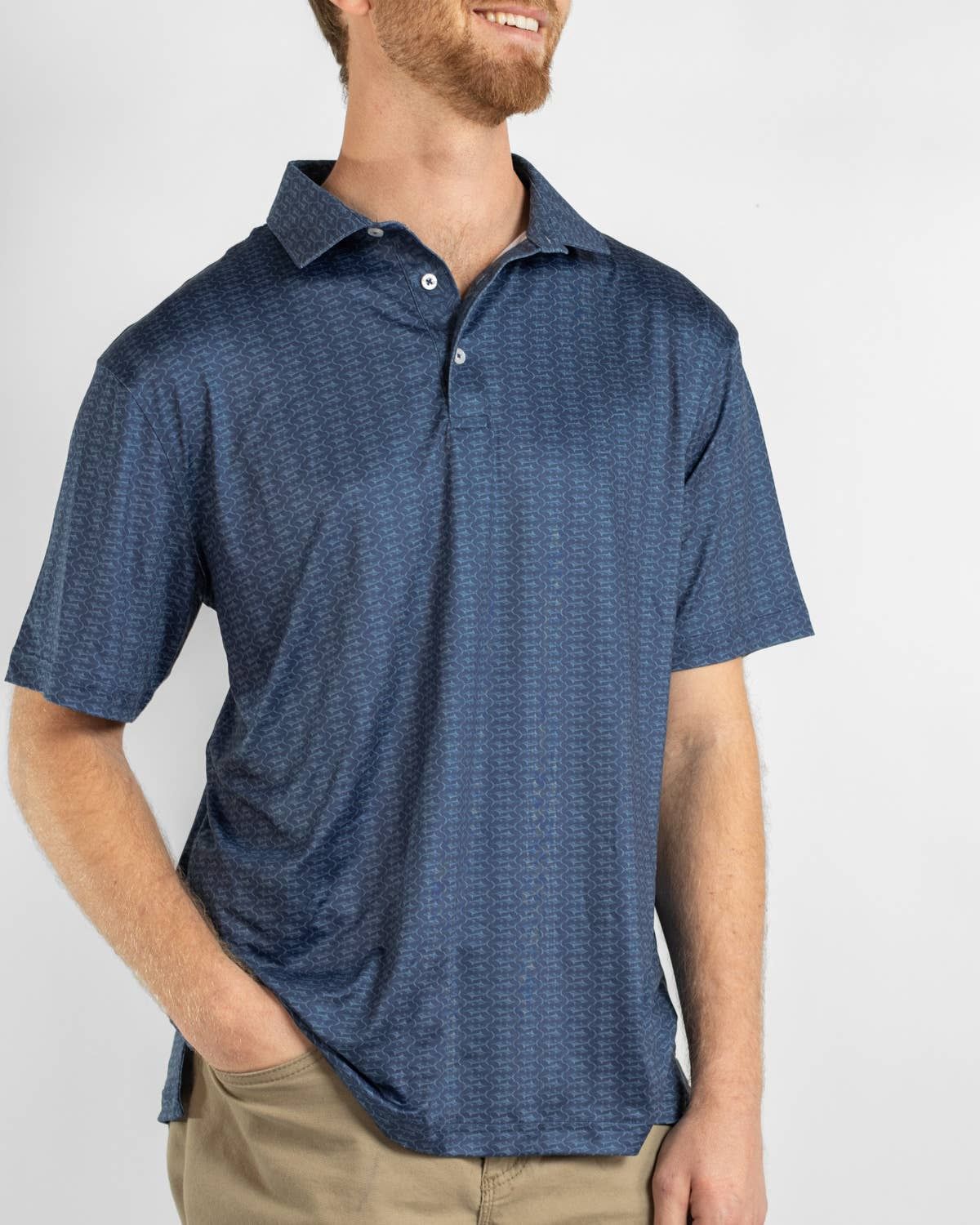 Men's Big Catch Performance Polo   Blue   -Asst.