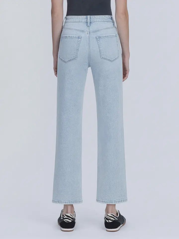 Super High Rise Light Wash Tapered Leg Jeans