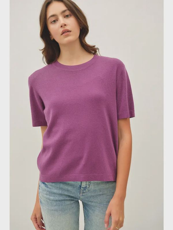 Stacy Cashmere Sweater - Purple
