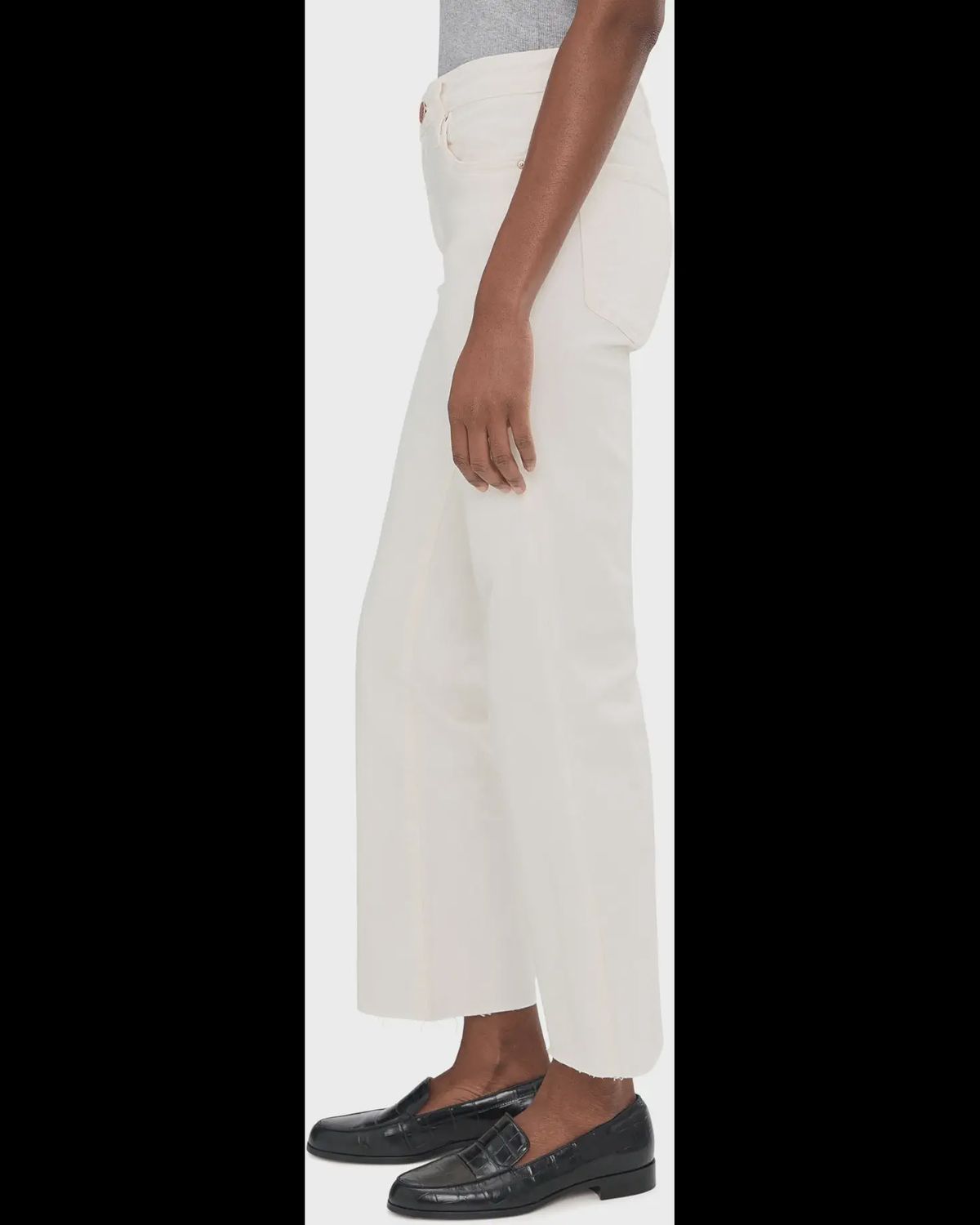 Kelsey High Rise Ankle Cut Denim - Ecru