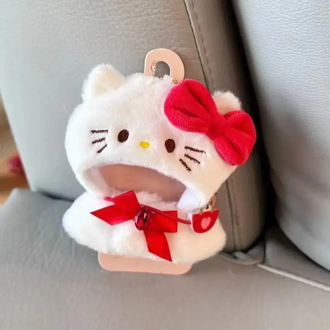 Color: green - Labubu Sanrio Cape Skirt Suit Sitting Party Hello Kitty Kuromi Clothes Monsters Vinyl Labubu Outfit Clothing Hat Accessory Gift