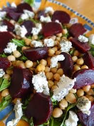 Chickpea Beet Salad with Goat Cheese - family