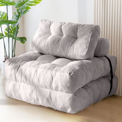 Green Tufted Foldable Mattress Comfortable Folding Sofa Bed Reclining Leisure Chair for Apartment Workshop Living Room Set